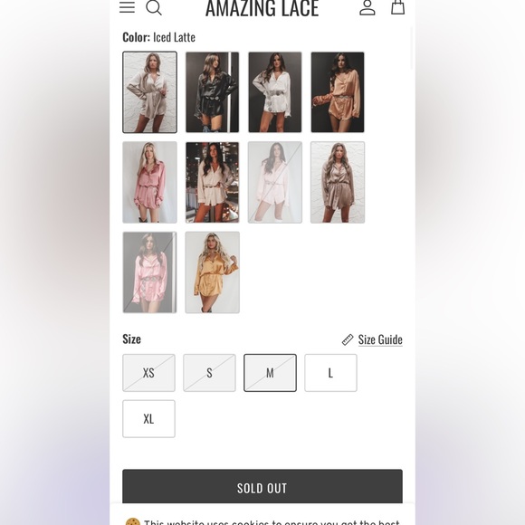 Satin Button Up Romper in Iced Latte - Picture 5 of 7